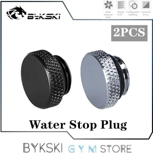 PC Water Cooling Fittings,Azieru High Quality G1/4" Water Plug, Water Stop Plug 2pcs, AU-PD5