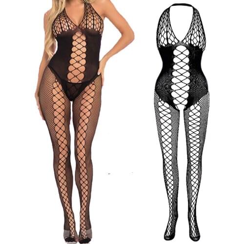 Porn Sexy Underwear Bodystockings Hot Lingerie Exotic Tight Bodysuit Baby Doll Women Fishnet Open CrotchCrotchless Teddies Mujer