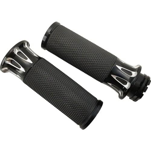 Motorcycles Grips 1"25mm Black Handle Bar Hand Grips For Harley Sportster XL883 1200 Touring Dyna Softail Custom VRSC