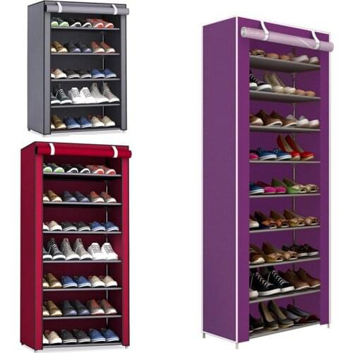 Non-woven Fabric Storage Shoe Rack Hallway Cabinet Organizer Holder 4/5/6/8/9 Layers Assemble Shoes Shelf DIY Home Furniture