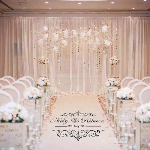 Wedding Engagement Dance Floor Wall Stickers Wedding Party Decoration Custom Dancing Floor Vinyl Decals Murals Art