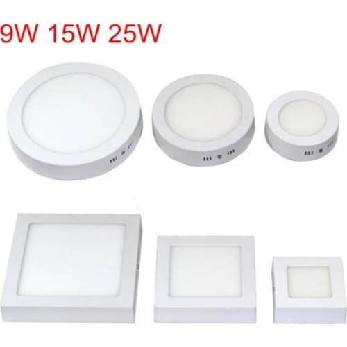 LED Ceiling light lamp 9W 15W 25W AC90-260V Surface Mount Flush lampada LED Panel Light for Bedroom