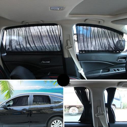 2pcs Universal Car Side Window Sunshade Curtains Auto Windows Curtain Sun Visor Blinds Cover Car-Styling