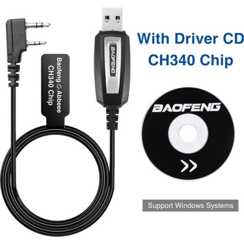 2021 Baofeng CH340 USB Programming Cable For Win10 Radio Baofeng UV-5R UV-82 BF-888S GT-3 Walkie Talkie