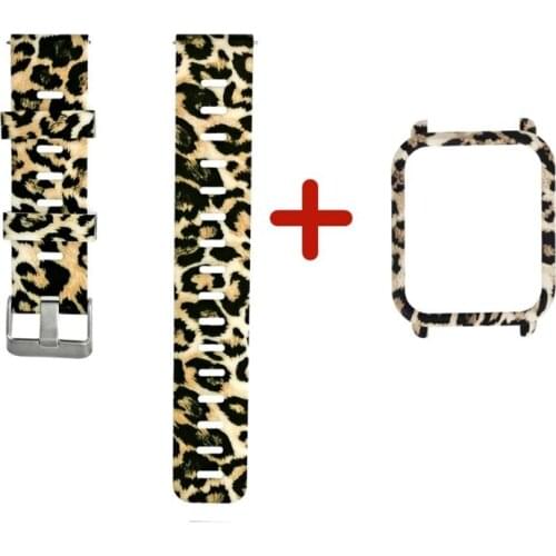 1Set Soft Silicone Watchband Wrist Strap Hard PC Protective Case Shell Skin Protector for xiaomi Bip Bit Youth