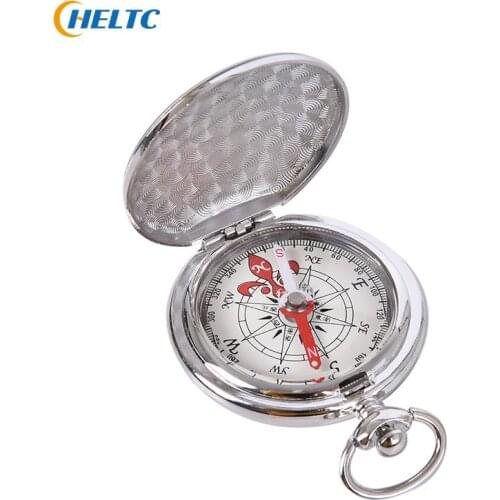 2Styles Vintage Copper Flip Cover Metal Pocket Watch Flip Compass Camping Hiking Boating Nautical Marine Survival Compass