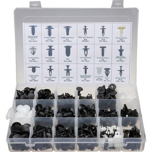 435pcs/set Assorted Auto Car Vehicle Body Plastic Push Pin Rivet Fasteners Trim Clip Moulding Clips Removal Tool Kit