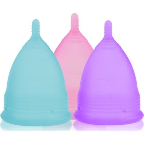 50pcs/lot Wholesale Reusable lady cup silicon woman coupe menstruelle copo menstrual silicone cup feminine hygiene product