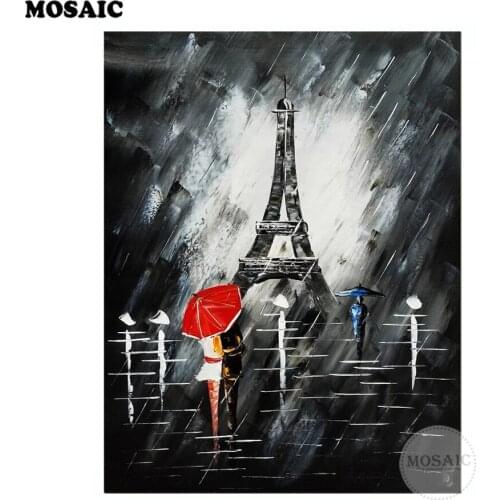 5d mosaic diy diamond painting cross stitch Paris Romance tower Landscape diamond embroidery full square rhinestones