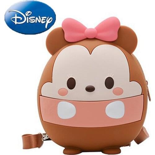 Disney Minnie Mouse Childrens Messenger Shoulder Bag Woman Handbag Cute Coin Purse Mickey Wallet Hobos Fashion Bags