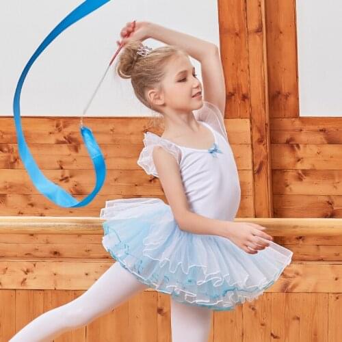 Children dance tulle dress girl ballet suspender dress fitness clothing performance wear leotard costume free shipping