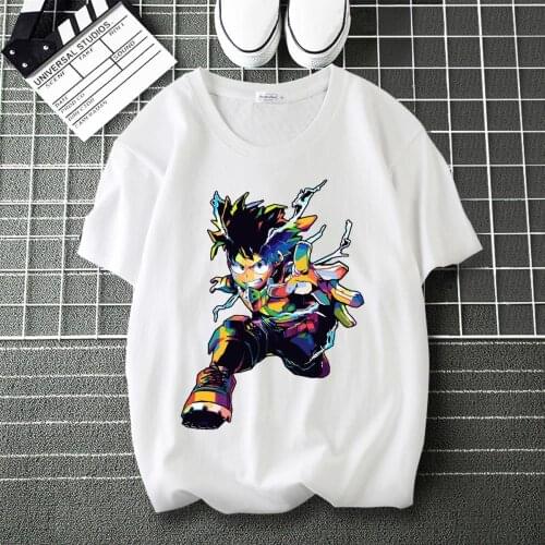 My Hero Academia Tokoyami Fumikage LOGO Print personalise T-Shirt O-Neck Short Sleeve Modal Unisex Shirts