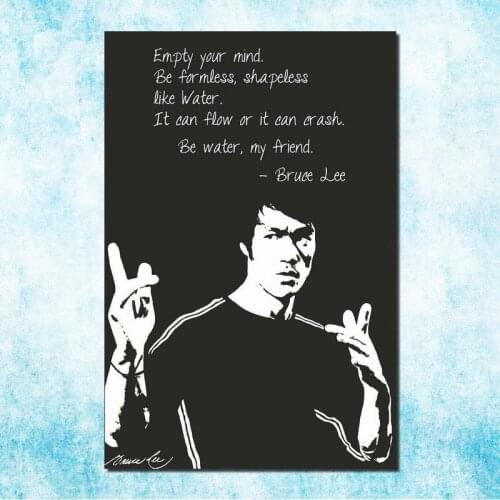 Bruce lee Chinese Kongfu Hot Movie Art Canvas Poster Black White Picture for Room Wall Art Decor