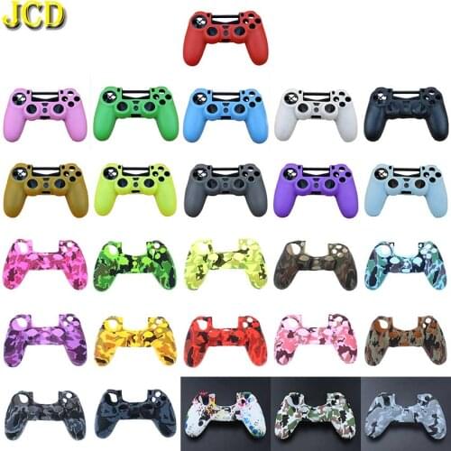 JCD 10Set/Lot Soft Silicone Rubber Case Cover For Sony Playstation 4 PS4 Controller Protection Case For PS4 Pro Slim Gamepad
