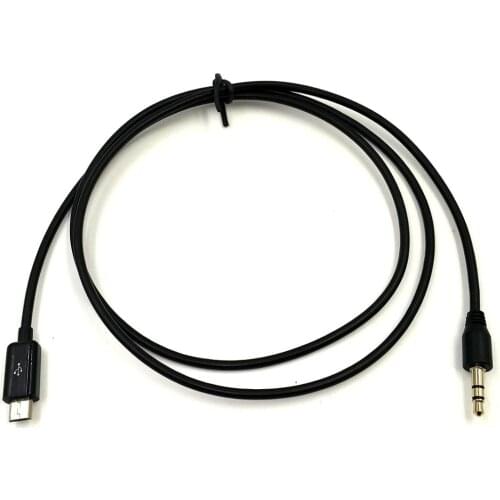 Micro USB Male to 3.5mm Male Car AUX Audio Output Converter Cable Audio Jack Cord 3Ft/1M (Black)