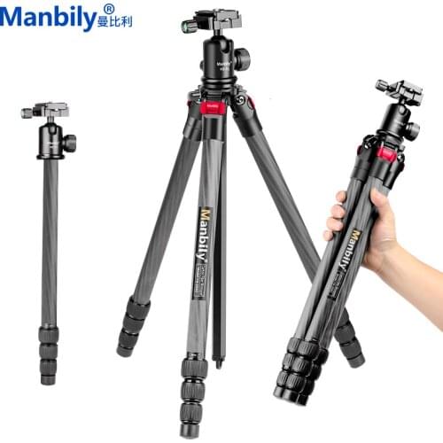 Manbily YS-254 Lightweight Camera Tripod Stand Stativ Trípode Portable Professional Aluminum Travel Monopod Ball Head Compact