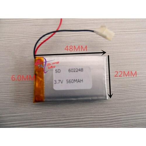 Best battery brand 3.7V polymer lithium battery 602248 062248 recording pen point reading pen 560mAH electronic product