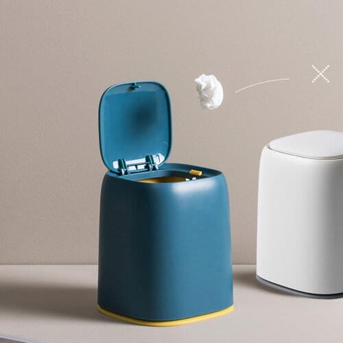 1.5L Mini Desktop Cans Desktop Waste Box Bin Plastic Trash Can Office Supplies Dustbins Sundries Barrel Box for Home