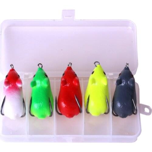 Box Kit Frog Lure Fishing Soft Baits 5CM-8.5G Carp Fishing Soft Plastic Lures Fly Fishing Tackle Artificial Silicone Bait