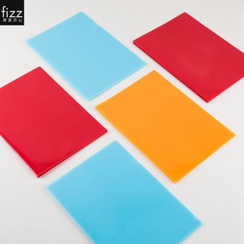 10pc/lot Fizz L-shaped transparent file set - 10 pieces Waterproof surface thick PP material