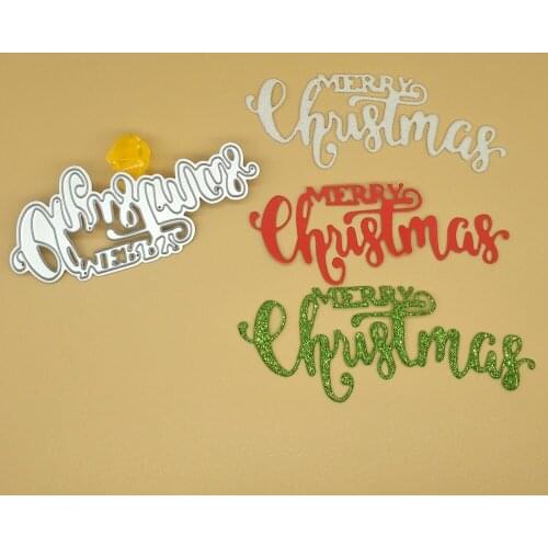 New Merry Christmas Letter Metal Cutting Die Scrapbooking Engraving Stamps Paper Card Album Decoration