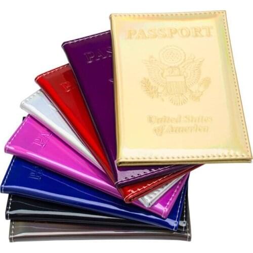 Fashion USA US Passport Holder Women Men Leather Passport Cover Men Travel Passport Wallet Credit Card ID Holders