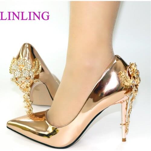Champagne African Shoes Without Bag for Wedding Party Matching Italian Shoes Nigerian Summer Sandals Shoes Low Heels Slippers