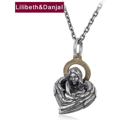 Angel Wings Love Couple Pendant Real 925 Sterling Silver Necklace Pendant for Women Men Jewelry kolczyki srebrne 925 2020 New P6