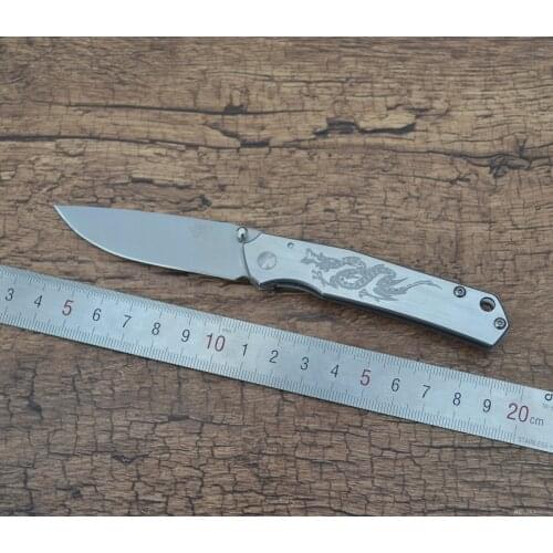 Sanrenmu 7129 Folding Knife 12C27 Blade Stainless Steel Handle Outdoor Camping Hunting Fruit Cutting Knife EDC Pocket Tool