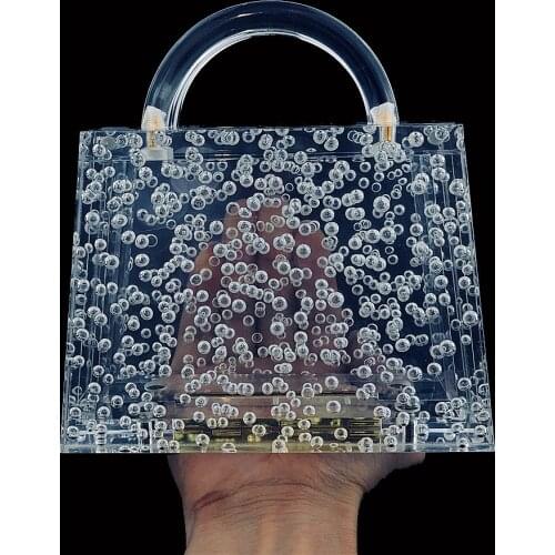 Bags for Women Fashion Women Bubble Acrylic Evening Bag Luxury Clear Clutch Purse Elegant Transparent Handbags