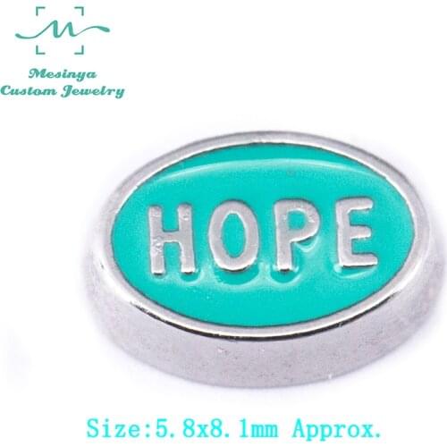 10pcs Truquoise Color Oval shape Hope floating charms for glass locket,FC-921.Min amount $15 per order mixed items