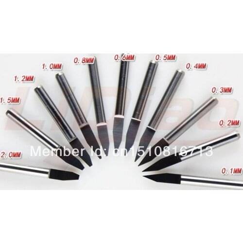 10pcs Carbide PCB Engraving Bits CNC Router Tool 30 Degree 30 0.3mm