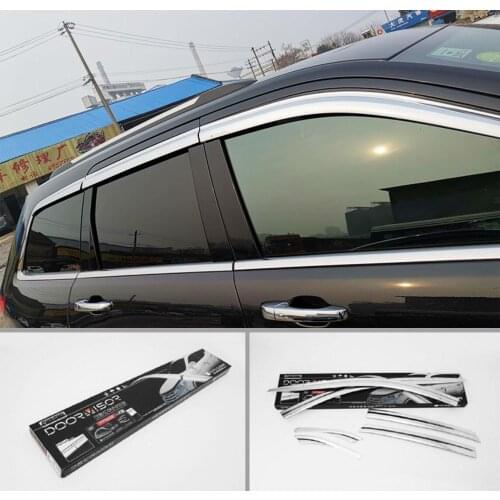 ABS Chrome Window Visor Vent Shades Sun Rain Guard accessories for JEEP grand cherokee 2011-2019 compass commander car styling