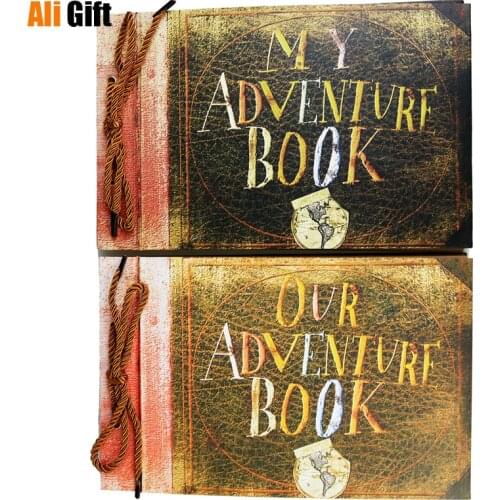 DIY Handmade Cartoon Photo Album Adventure Book Wedding Stickers Scrapbooking Our & My Adventure Movie Scrapbook Album For Gifts