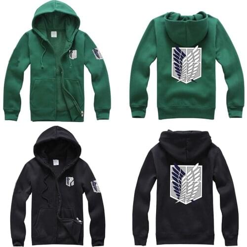 Attack on Titan Hoodie Coat Shingeki no Kyojin Legion Hoodie Scouting Legion Hooded Jacket Coat Cosplay Costume