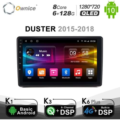 Carplay PX6 DSP Android 10.0 Car DVD Player For Renault DUSTER 2015 - 2018 Autoradio Navigation GPS Multimedia Video Car Radio
