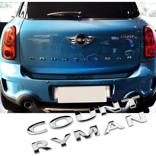 Car Tail Metal 3D Letters Sticker Badge Emblem Rear Trunk Stickers For MINI Cooper Countryman R60 F60 Car Styling Accessories