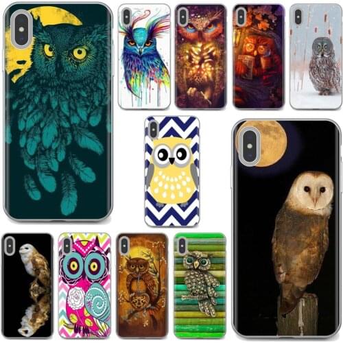 Cover For Samsung Galaxy J1 J2 J3 J4 J5 J6 J7 J8 Plus 2018 Prime 2015 2016 2017 Multiple Lovely Cartoon Owls Glossy