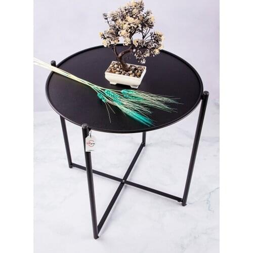 Black Squarehead Folding Metal Coffee Table