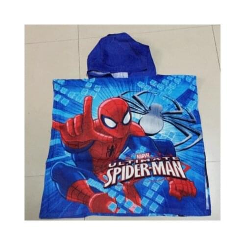 Disney 60x120cm Childrens Cotton Cartoon Spider-man Frozen Elsa Anna Cars bath towel baby boy girl beach towel cloak towel gift