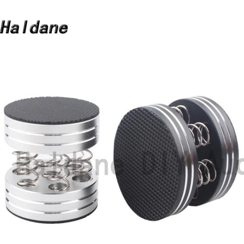 Haldane 4pcs HIFI Aluminum Alloy Speaker Spike Audiophile Shock Spikes Spring Damping Pad Audio Stand Feet Amp Cone Speaker Pad