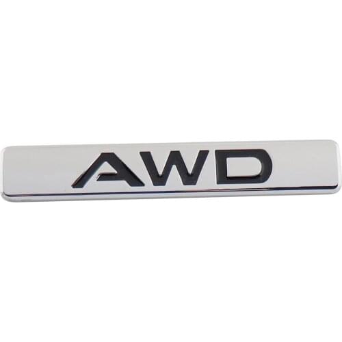Chrome AWD for Hood Fender Trunk Emblem Badge Sticker