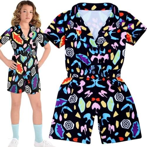 Baby girls Stranger Things Eleven Costume Season 3 Cosplay Jumpsuit Party Halloween Short Sleeve Children Christmas Costume