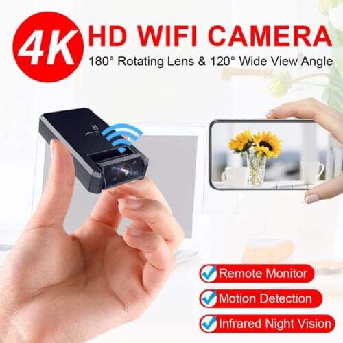 Gosear Mini Video Camera 4K 1080P WiFi Wireless Camcorder Camera with IR Night Vision Motion Detection for Home Security