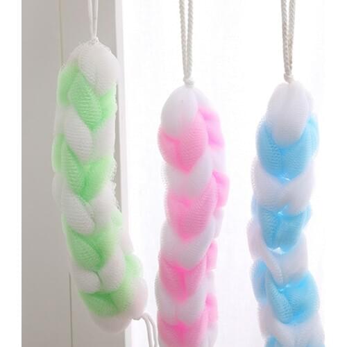 Soft Back Strap Bath Scrubber Rich bubbles Body Brush Shower Bars Mesh Puff Exfoliating Massage Bath Ball Flower Bath products