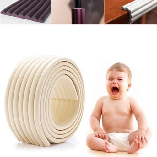 Soft W-shaped Wider Bumper Strip 2M Length Guard Child Baby Safe Corner Furniture Table Protection Child Protection Security