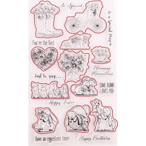 2020 New Turtle and Rabbit Metal Cutting Dies and Clear Stamps Scrapbooking For Paper Making Christmas Embossing Craft Sets