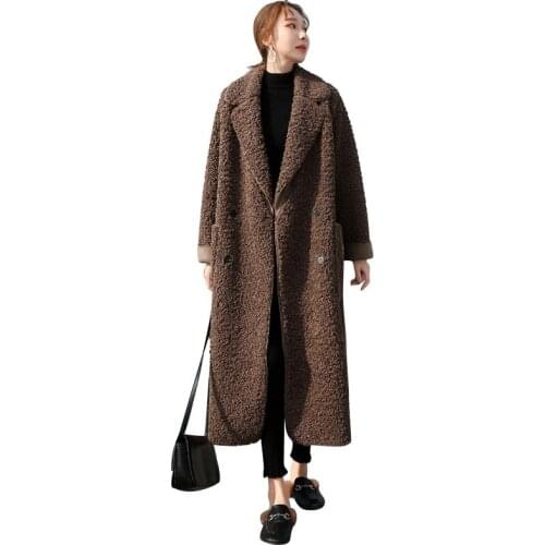 Женские длинные дубленки ODFVEBX China At AliExpress