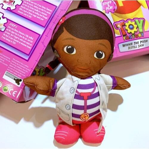 Original Disney Cartoon Doc McStuffins Pooh Bear Tiger Jack Sparrow Stuffed Cloth Doll DIY Handmade Toy Creative Kids Gift