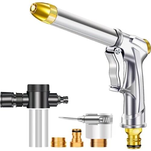Water Sprayer 6mpa Adjustable Car Wash Hose Nozzle High Pressure Metal Garden Watering Pipe Sprinkler